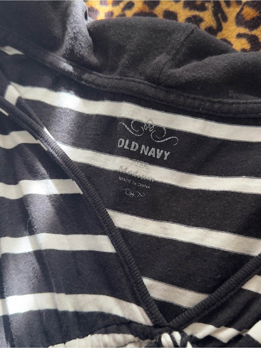 Y2KBlack & White Striped Hooded babydoll Dress - Picture 6 of 10